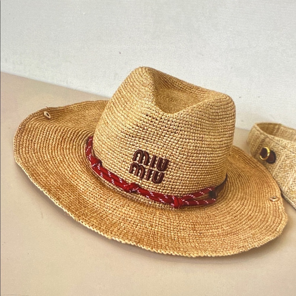 Classic MiuMiu Sun Straw Hat